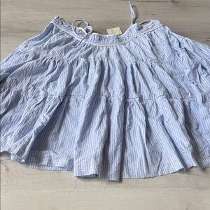 Free People Tiered Mini Skirt Blue White Medium‎ New With Tags